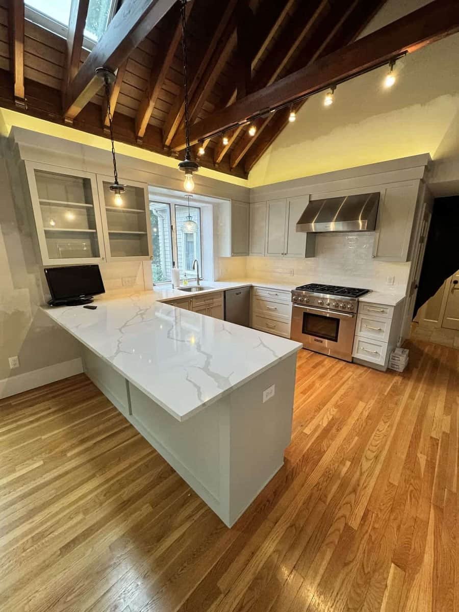 Island sink relocation and dishwasher hookup — Precision Plumbing Solutions